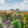 Realistic Low-Poly Outdoor Flowering Plants