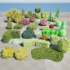 Shaped Bushes 3D Pack 01