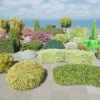 Shaped Bushes 3D Pack 01