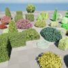 Shaped Bushes 3D Pack 01