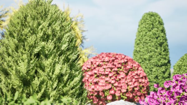 Shaped Bushes 3D Pack 01