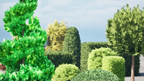 Shaped Bushes 3D Pack 01