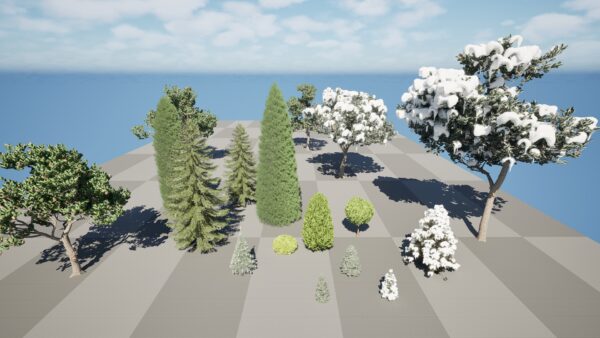 Conifer Trees 3D Pack_High Qality