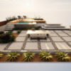 Backyard Pool and Greenery 3d model