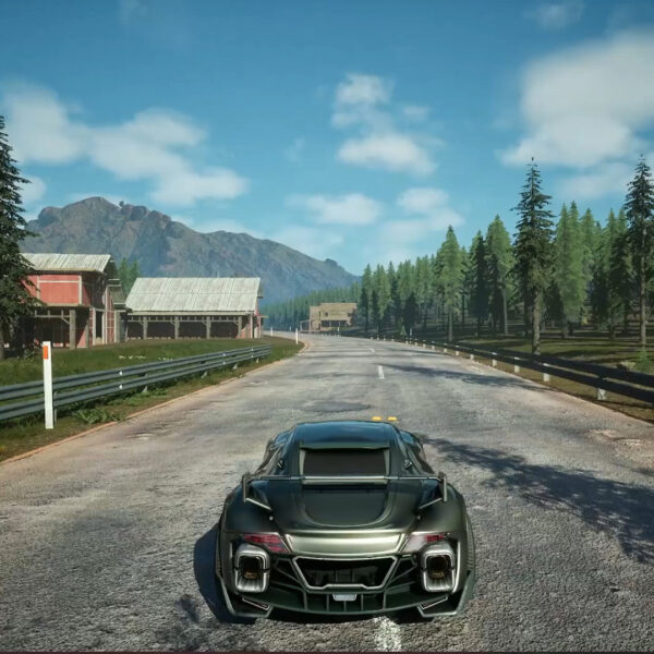 Mountain Village Race Track Environment _ Unreal Engine5