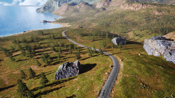 Coastal Mountain Range Environment