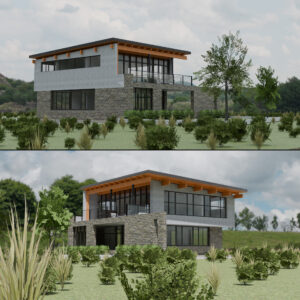 Modern Transparent House 3D Model