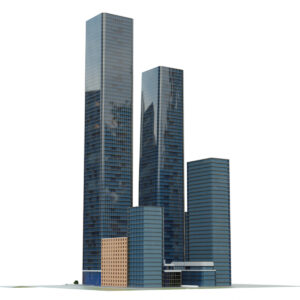2 Manhattan West-Inspired Skyscraper 3D Model