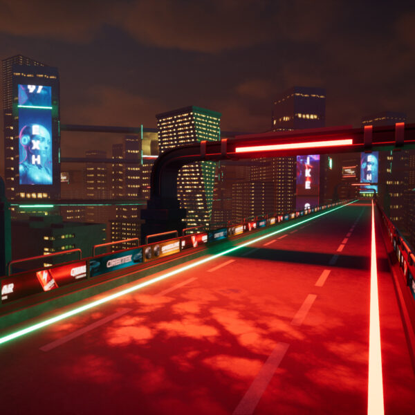 Neon Cyber-Track City Unreal Engine Environment
