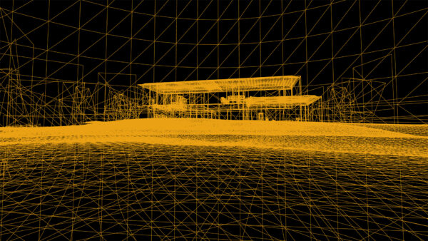 Hacker Architects House in Snowy Landscape 3D Scene