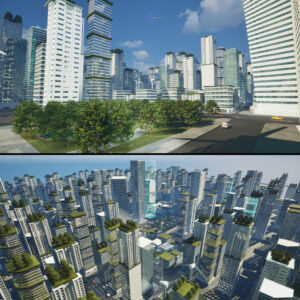 Sustainable Sci-Fi City Unreal environment