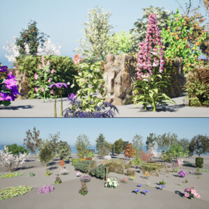 00 cover s UK Native Flora Ecosystem plants and trees 3d pack