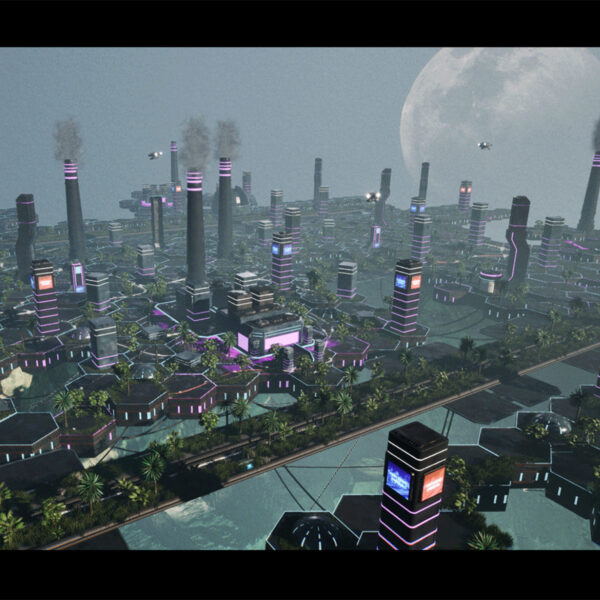 Neo-Cyber Frontier: Modular Sci-Fi Outpost Unreal Engine Environment