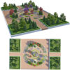 Symmetrical Palace Garden – 3D model Symmetrical Palace Garden – 3D model