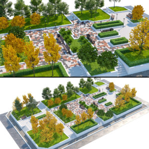 Modern Urban Modular Park & Garden Environment