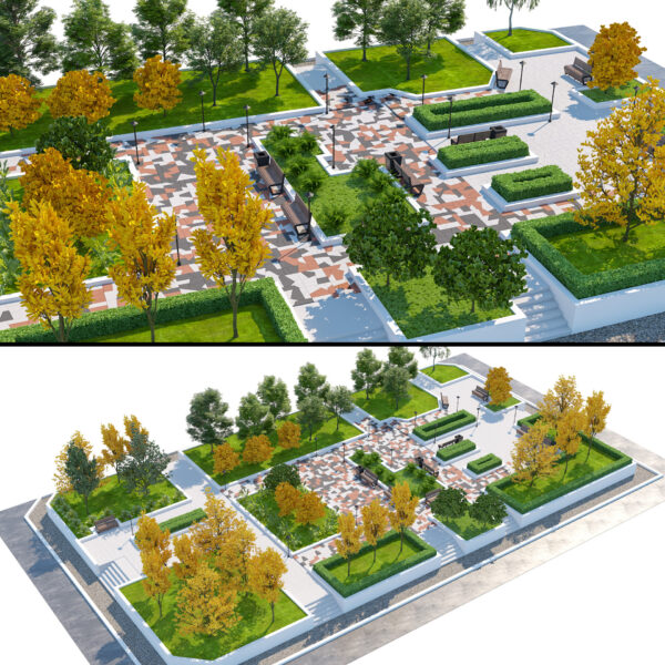Modern Urban Modular Park & Garden Environment