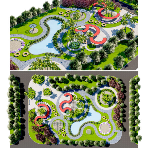 Modern Urban Modular Park & Garden Environment