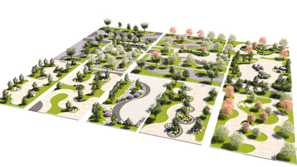 Public Square Greenery Scene Public Square Greenery Scene