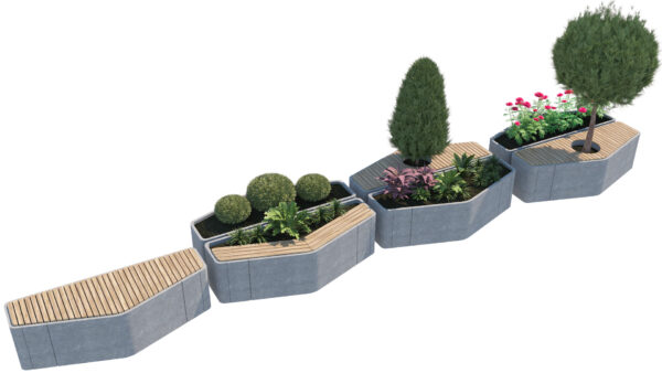 Minimalist Landscape Seating Modules