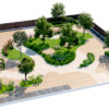 Modern Zen Garden & Urban Park Landscape