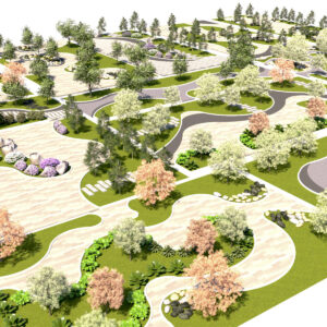 Public Square Greenery Scene