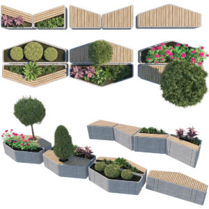 Minimalist Landscape Seating Modules Minimalist Landscape Seating Modules
