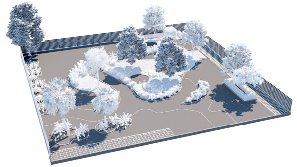 Modern Zen Garden & Urban Park Landscape | Fully Textured 3D Scene