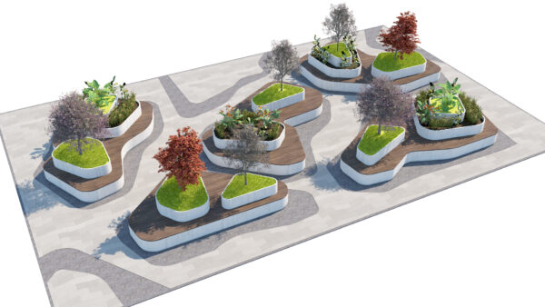 Parametric Park Bench Set Parametric Park Bench Set