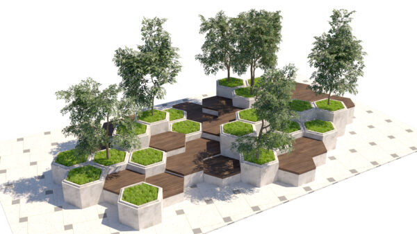 Honeycomb Planter and Seating Set