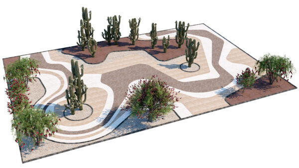 Modern Australian Desert Garden & Xeriscape 3d model Modern Australian Desert Garden & Xeriscape 3d model