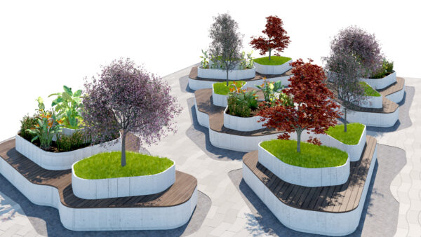 Parametric Park Bench Set Parametric Park Bench Set