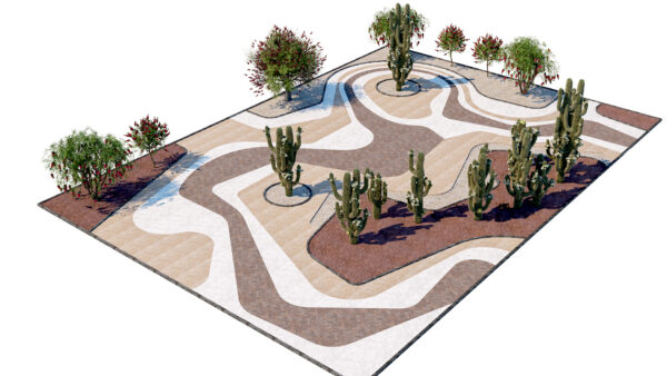 Modern Australian Desert Garden & Xeriscape 3d model Modern Australian Desert Garden & Xeriscape 3d model