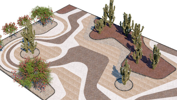 Modern Australian Desert Garden & Xeriscape 3d model Modern Australian Desert Garden & Xeriscape 3d model