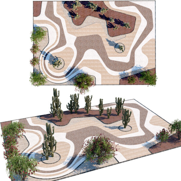 Modern Australian Desert Garden & Xeriscape 3d model Modern Australian Desert Garden & Xeriscape 3d model