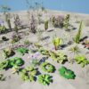Optimized Low-Poly Meadow Vegetation Pack