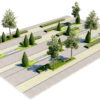 Geometric Longitudinal Landscape & Paving Module
