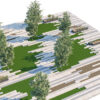 Contemporary Landscape Module with Staggered Stone Paving