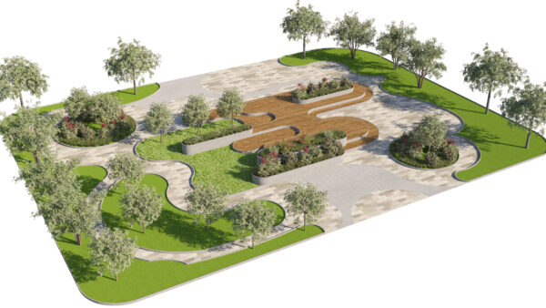 Contemporary Pocket Park and Pedestrian Square Environment