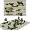 Geometric Longitudinal Landscape & Paving Module