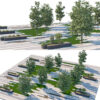 Contemporary Landscape Module with Staggered Stone Paving