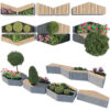 Urban Planter Benches 3D Asset Pack