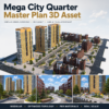 00 cover mega_city_quarter_master_plan_3d_asset_s Complete Urban Landscape and Housing Scene