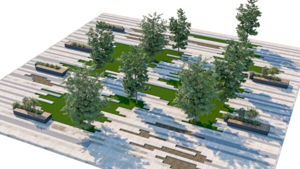 8 Complete Scenes, Outdoor Park Plaza and Garden 3D Pack