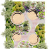 Geometric Circular Patio & Garden 3D Model Geometric Circular Patio & Garden 3D Modelv