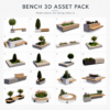 20 Modern Plaza Bench 3D Models 20 Modern Plaza Bench 3D Models