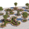 RENDER1 S Urban Public Plaza Seating and Landscape Design 3D Model